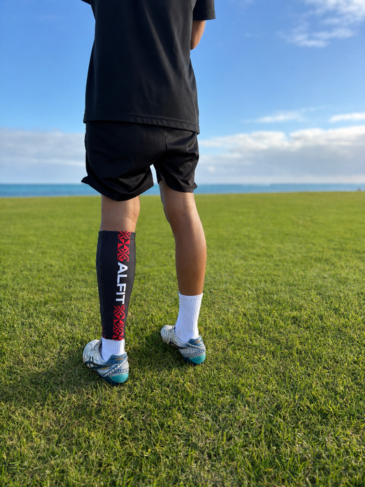 Legacy Calf Sleeve - Black and Red