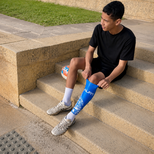Legacy Calf Sleeve - Blue and White